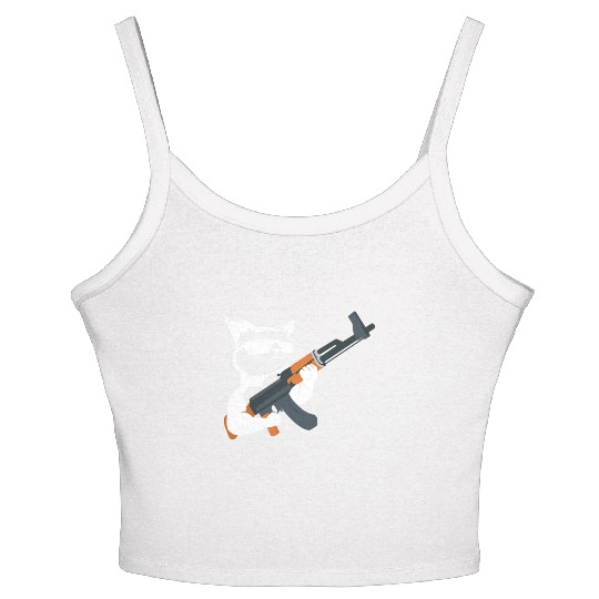 Gunning for Kitties funny Cat Gift Women's Spaghetti Strap Tank Top Women's Spaghetti Strap Tank Top