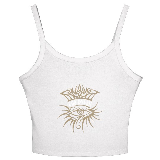 New Bob Dylan Eye Style Symbol Rock Music Legend I Women's Spaghetti Strap Tank Top