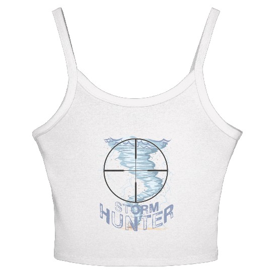 Weather Tornado whirlwind Storm Hunter cool design Women's Spaghetti Strap Tank Top