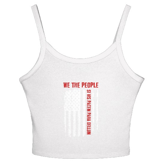 We The People Si Vis Pacem Para Bellum Women's Spaghetti Strap Tank Top