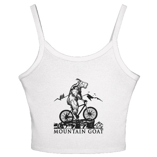 Mountain Bike Women's Spaghetti Strap Tank Top Mountain Goat Women's Spaghetti Strap Tank Top Cool