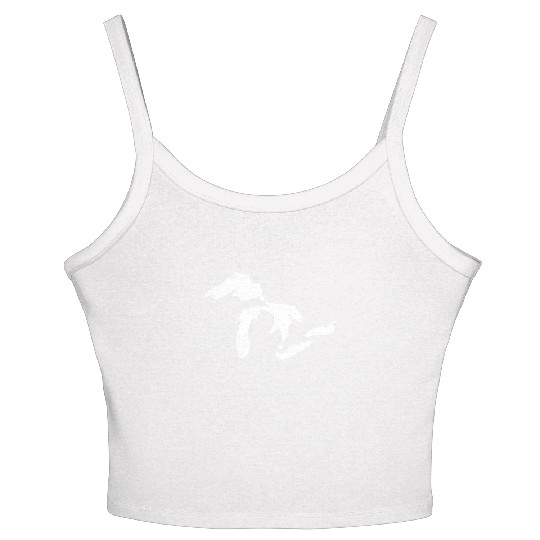Great lakes white Women's Spaghetti Strap Tank Top