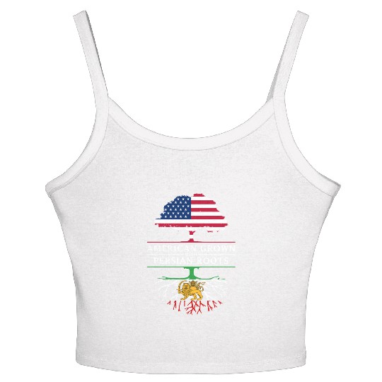 American Grown with Persian Roots Persia Design Women's Spaghetti Strap Tank Top