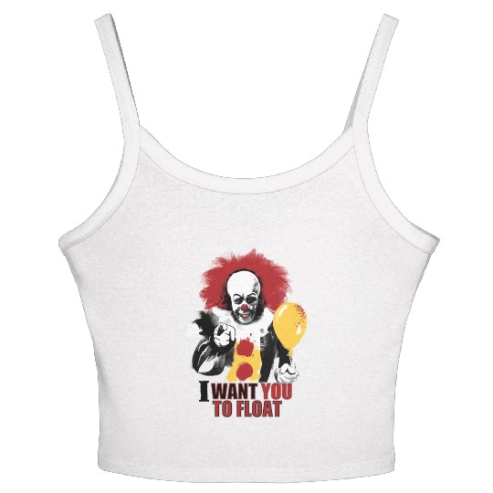 Creepy Pennywise LIGHT Version Art Character Women's Spaghetti Strap Tank Top