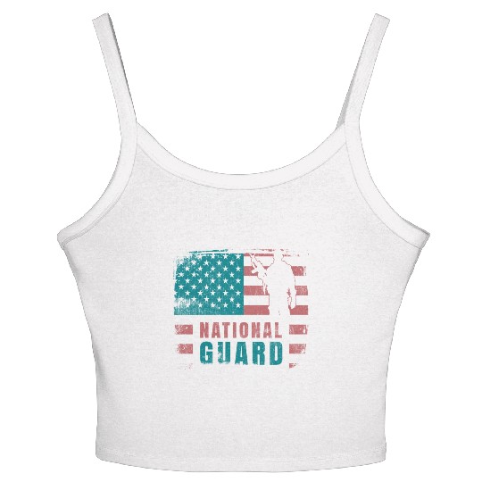 National Guard Veteran Women's Spaghetti Strap Tank Top