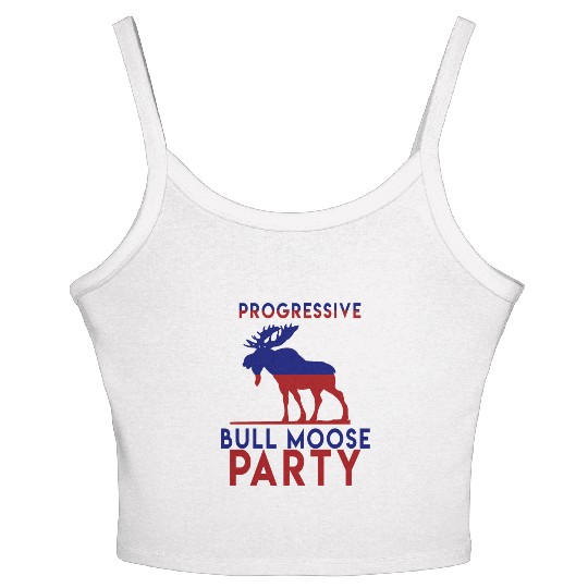 Bull Moose Party Progressive Teddy Roosevelt Women's Spaghetti Strap Tank Top