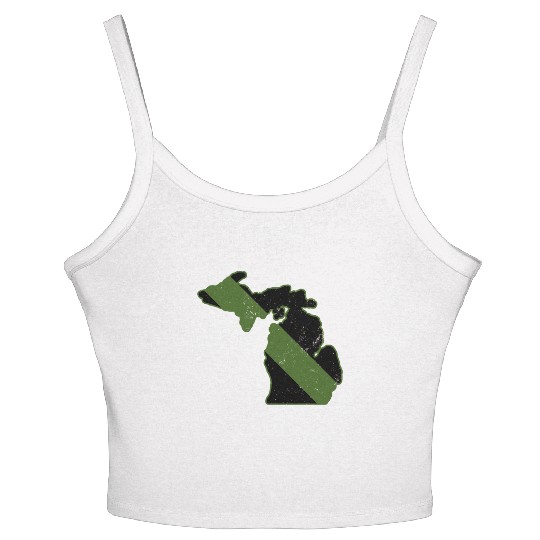 Game Warden CBP Michigan Border Patrol Park Ranger Women's Spaghetti Strap Tank Top