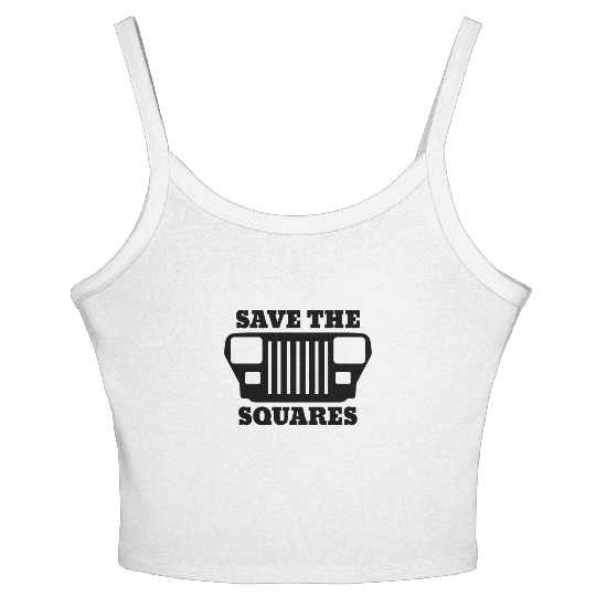 Save the Squares Jeep Women's Spaghetti Strap Tank Top
