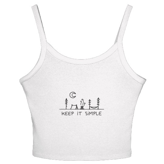 Keep it simple - Camping Women's Spaghetti Strap Tank Top