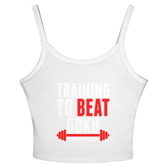 Training To Beat Goku Women's Spaghetti Strap Tank Top