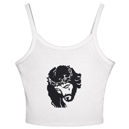 JESUS CROWN OF THORNS Women's Spaghetti Strap Tank Top