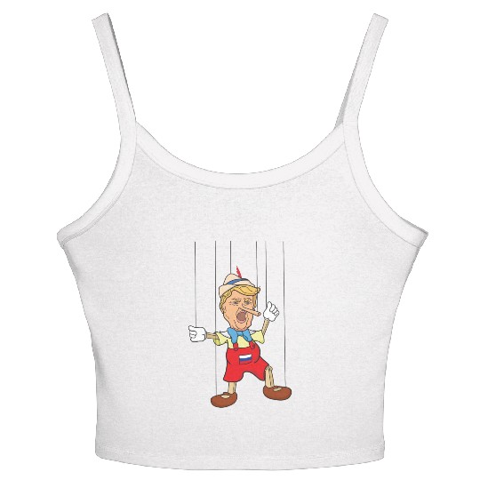 Trump Lying Pinocchio Women's Spaghetti Strap Tank Top