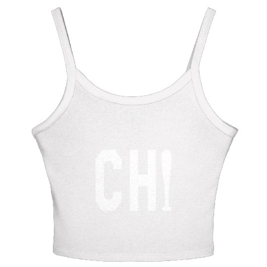 Chicago Cubs CHI baseball Bat Vintage Chicago Tri Women's Spaghetti Strap Tank Top