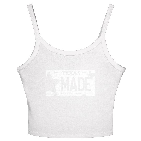 Texas - texas made lone star license plate Women's Spaghetti Strap Tank Top