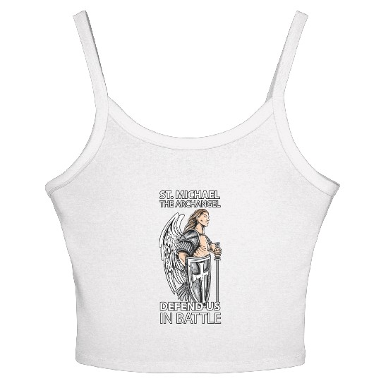 St Michael the Archangel Saints Angel Catholic Women's Spaghetti Strap Tank Top