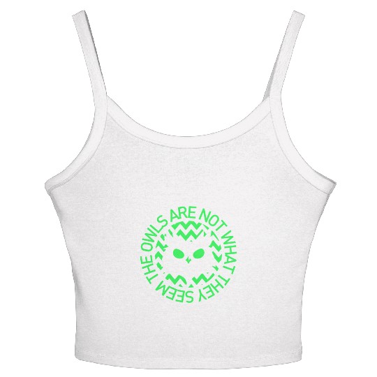 OWLS ARE NOT WHAT THEY SEEM OWLS TWIN PEAKS INSPIR Women's Spaghetti Strap Tank Top