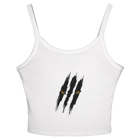 Black Panther Scratch Women's Spaghetti Strap Tank Top