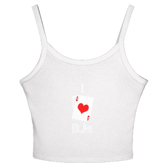I Love BJs Blackjack 21 Casino Gambling Women's Spaghetti Strap Tank Top
