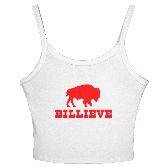 Bills Mafia Billieve - Buffalo Football Women's Spaghetti Strap Tank Top