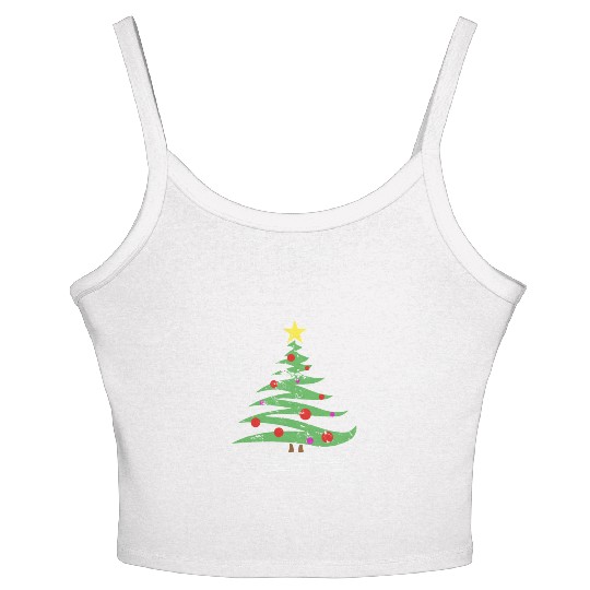 Christmas Tree gift winter kids grandparents Women's Spaghetti Strap Tank Top