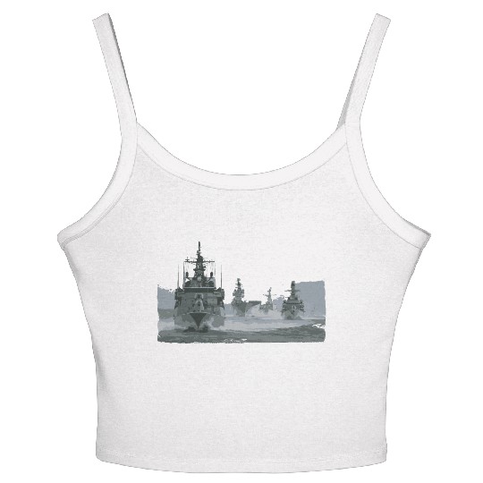 Navy ship Women's Spaghetti Strap Tank Top