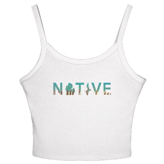 Native Michigan Beach Sand Dunes Summer Women's Spaghetti Strap Tank Top