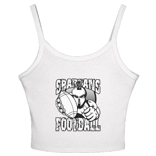Spartans Football Homecoming Sports School Pride Women's Spaghetti Strap Tank Top