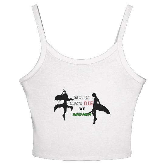 Gamers Dont Die We Respawn (SAO EDITION) Women's Spaghetti Strap Tank Top