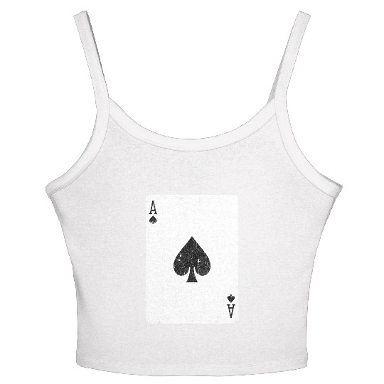ace of spades playing card Women's Spaghetti Strap Tank Top