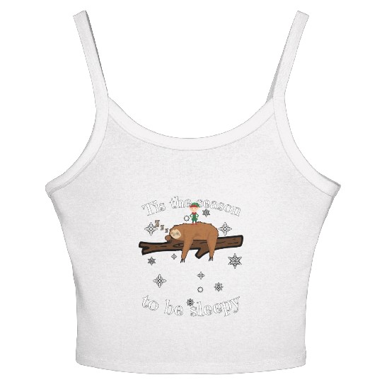Sloth Late Sleepers Christmas Sleep Sleepy Lazy Women's Spaghetti Strap Tank Top