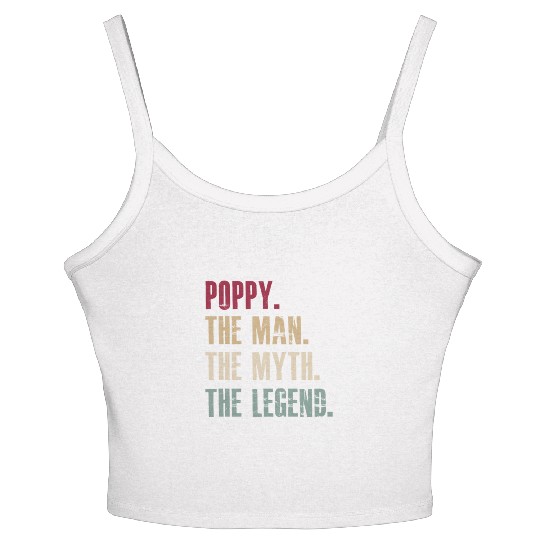 Poppy the man the myth the legend Women's Spaghetti Strap Tank Top