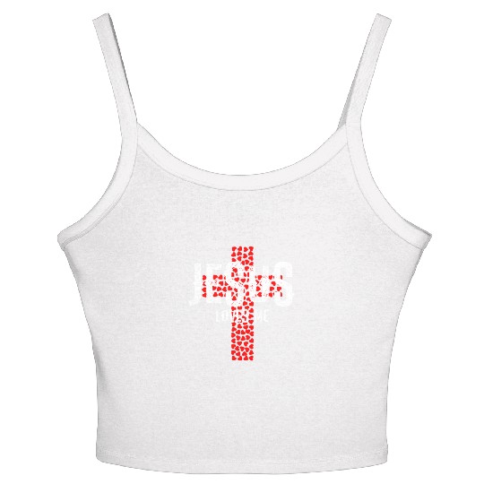 Jesus Loves Me | Religion Church Pray Gift Women's Spaghetti Strap Tank Top