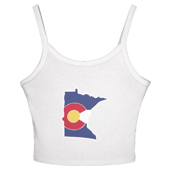Colorado Flag Minnesota State minnesota grandpa Women's Spaghetti Strap Tank Top
