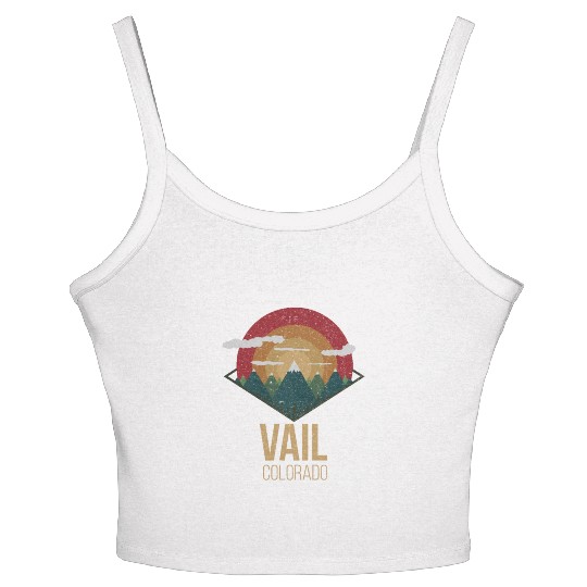 Snowboard Vail Colorado Snowpark Ski Winter Gift Women's Spaghetti Strap Tank Top