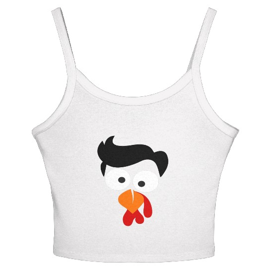 Turkey Face Thanksgiving Women's Spaghetti Strap Tank Top