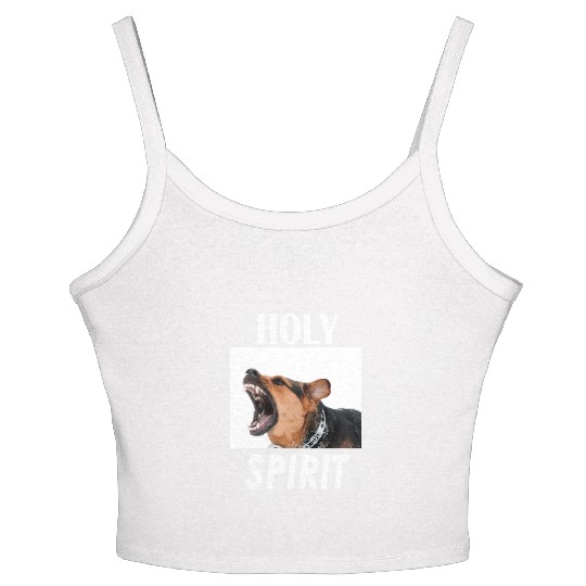 Holy Spirit dog barking Women's Spaghetti Strap Tank Top