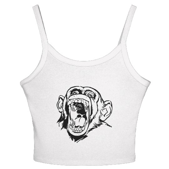 Angry monkey face Women's Spaghetti Strap Tank Top