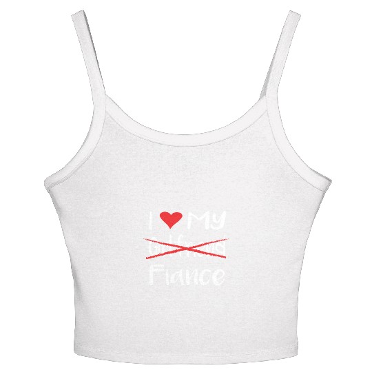 I Heart My Fiance funny lover Valentine's Day Gift Women's Spaghetti Strap Tank Top