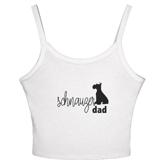 schnauzer dad Women's Spaghetti Strap Tank Top