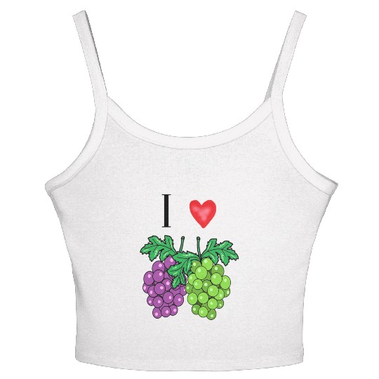 I love grape Women's Spaghetti Strap Tank Top
