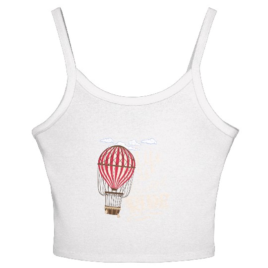 Retro Balloonist Hot Air Balloon Optimism Optimist Women's Spaghetti Strap Tank Top