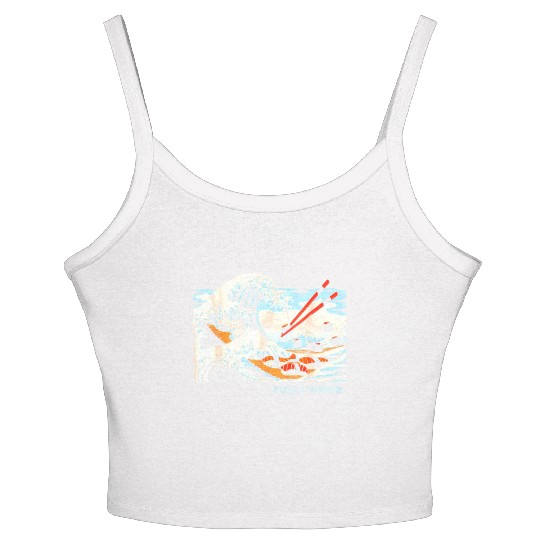 The Great Sushi Wave Japanese Women's Spaghetti Strap Tank Top