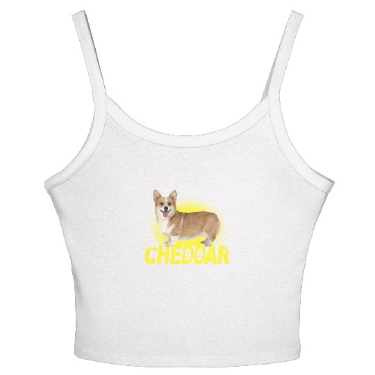 Cheddar Corgi Dog Brooklyn Nine Nine B99 Women's Spaghetti Strap Tank Top
