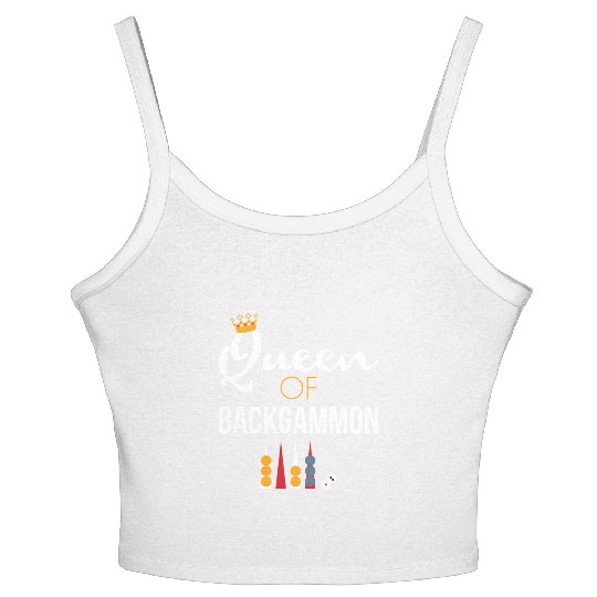 Queen of Backgammon Women's Spaghetti Strap Tank Top Board Game Backgammon