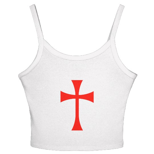 Knights Templar Cross Women's Spaghetti Strap Tank Top