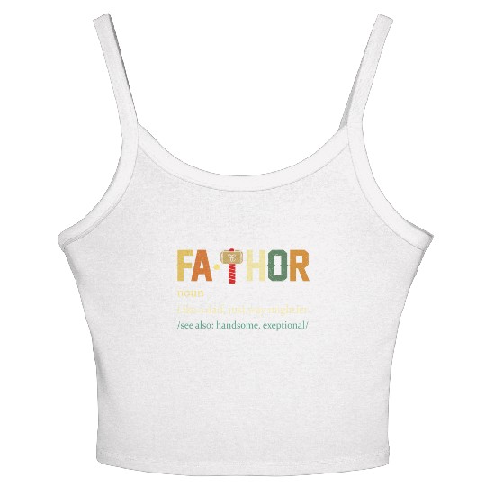 Fa Thor Like Dad Just Way Mightier Hero Women's Spaghetti Strap Tank Top