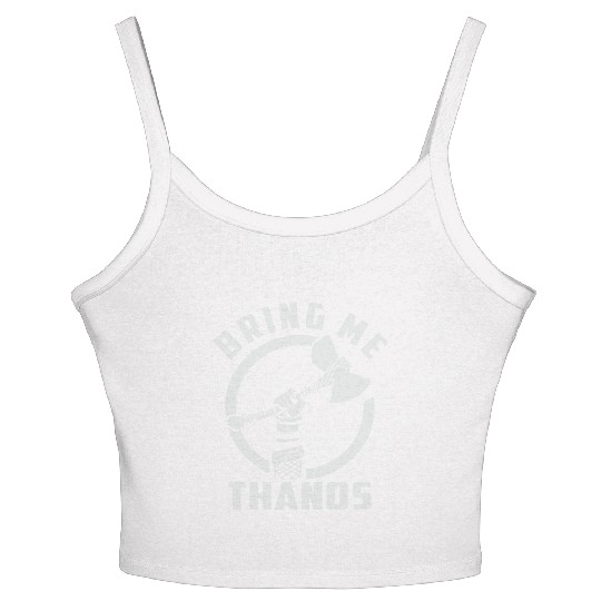 bring me Thanos stormbreaker black and white Women's Spaghetti Strap Tank Top