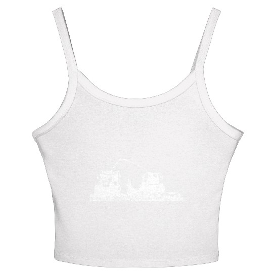 Corn chopper chopping corn harvester farmer Women's Spaghetti Strap Tank Top