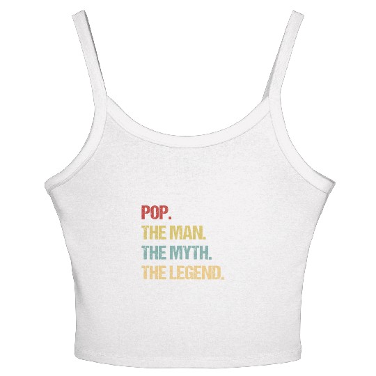 Mens Pop The Man The Myth The Legend design Women's Spaghetti Strap Tank Top