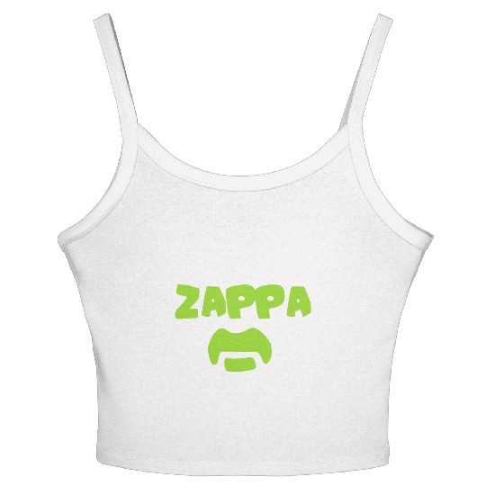 New FRANK ZAPPA Eccentric Rock Icon Logo 70s Men s Women's Spaghetti Strap Tank Top